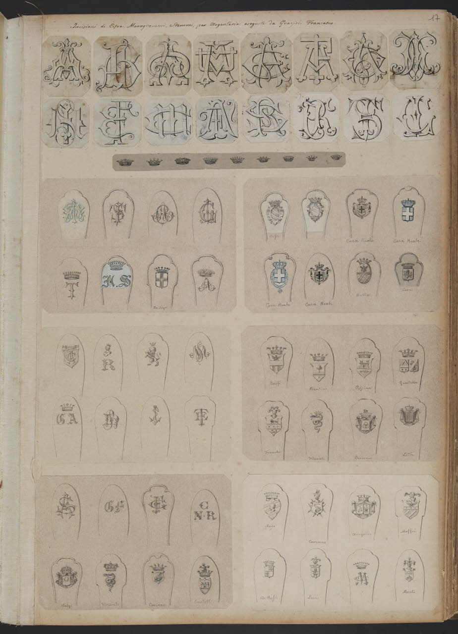 Studi vari (disegno) di Grazioli, Francesco (sec. XIX)