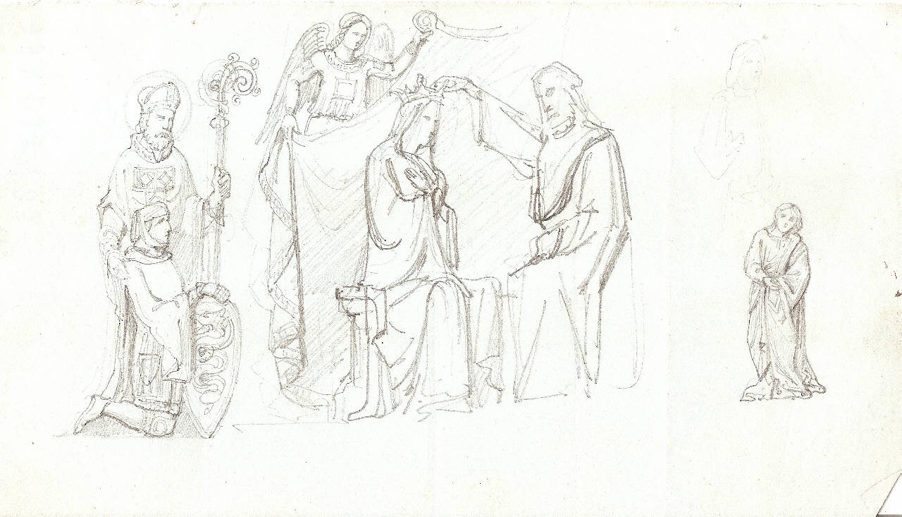 Incoronazione della Vergine (disegno) di Bisi, Luigi (sec. XIX)