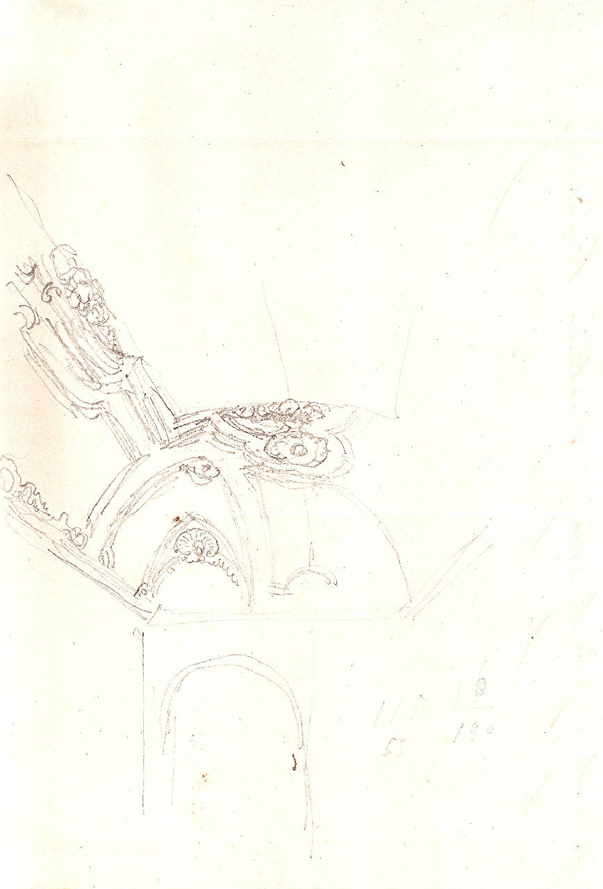 Studio di soffitto, Studio di soffitto (disegno) di Bisi, Luigi (sec. XIX)