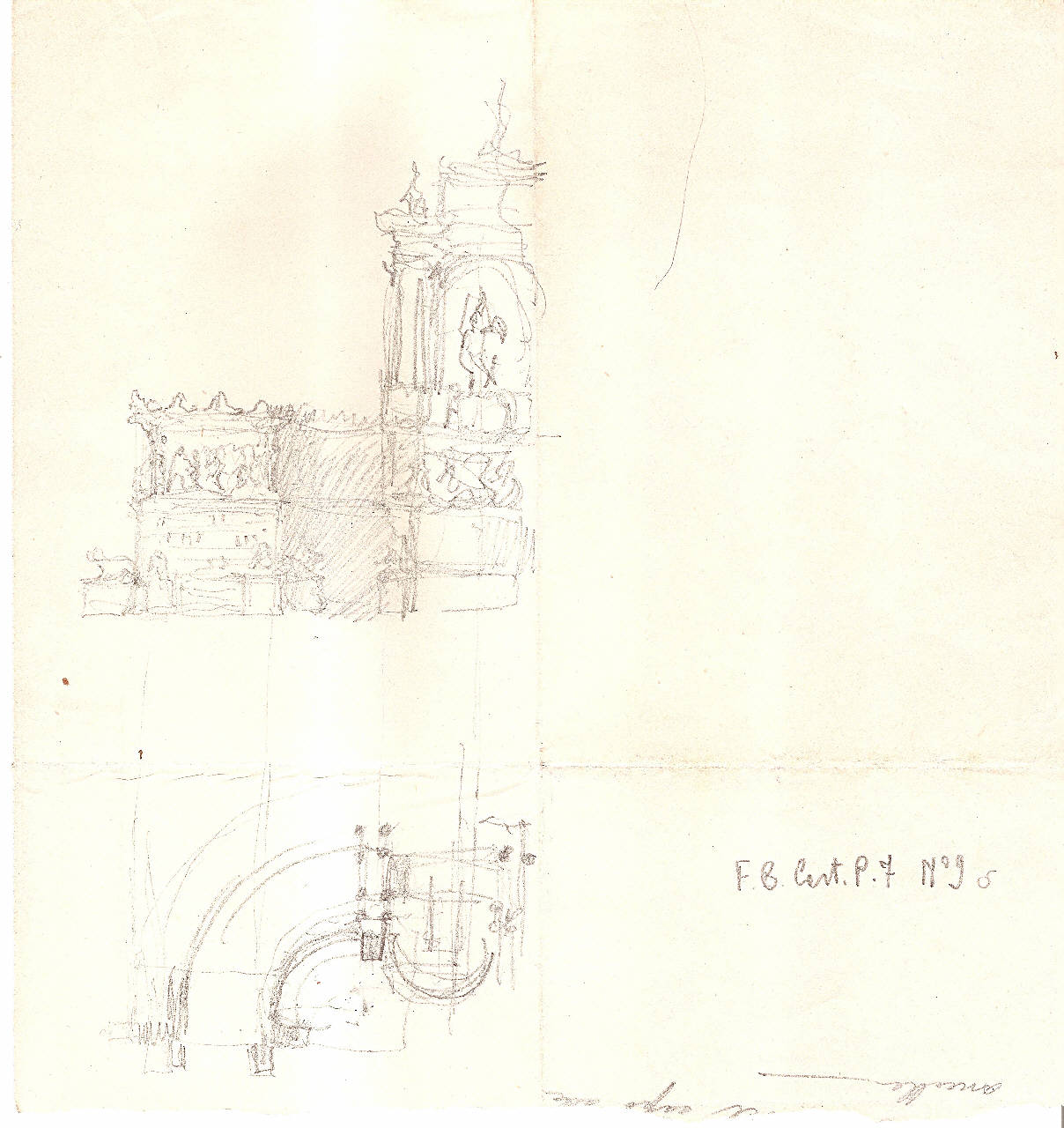 Progetto di monumento, Progetto di monumento (disegno) di Bisi, Luigi (sec. XIX)