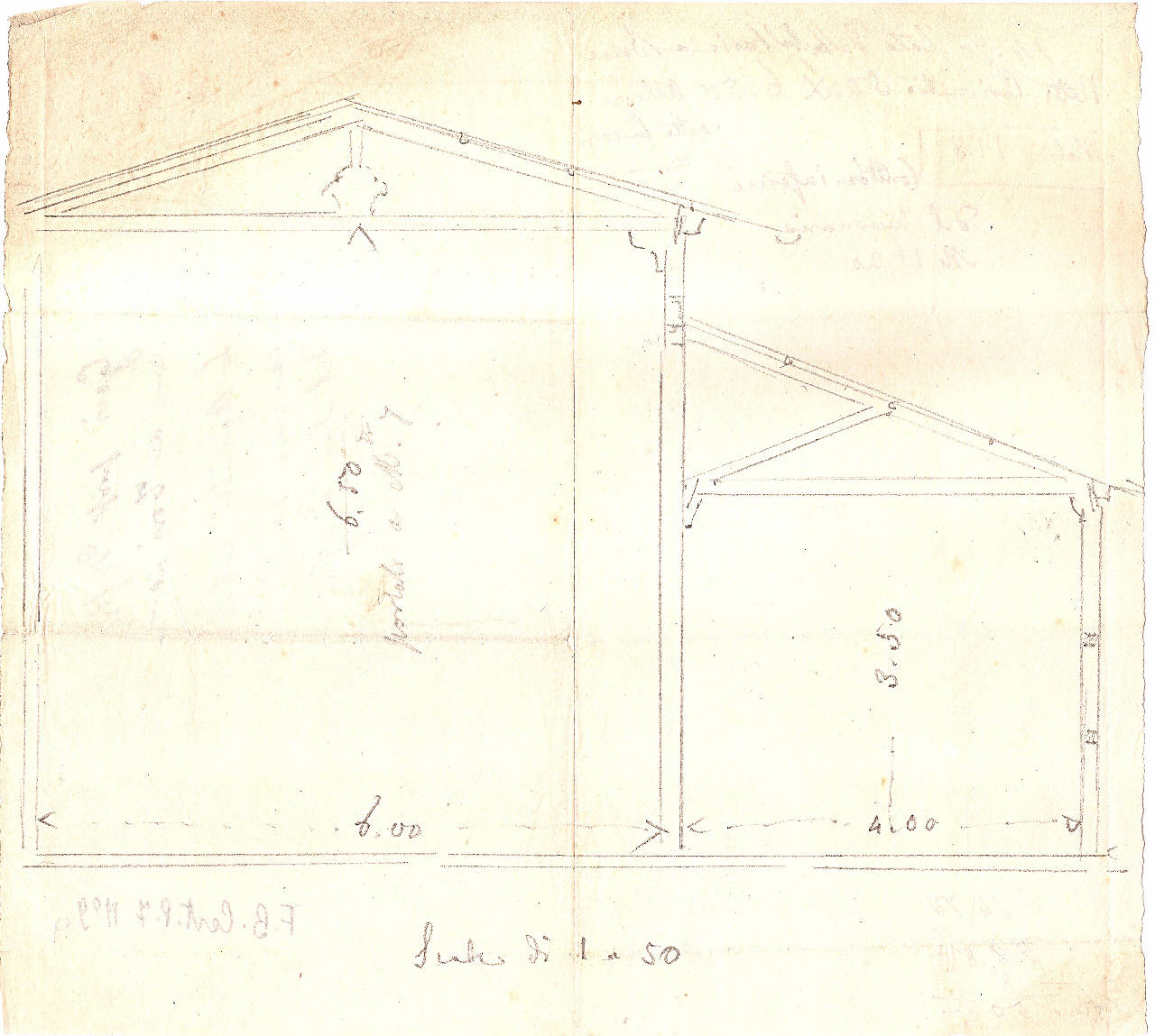 Studio di edificio, Studio di edificio (disegno) di Bisi, Luigi (sec. XIX)
