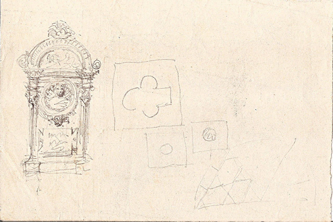 Studio di edificio, Studio di edificio (disegno) di Bisi, Luigi (sec. XIX)