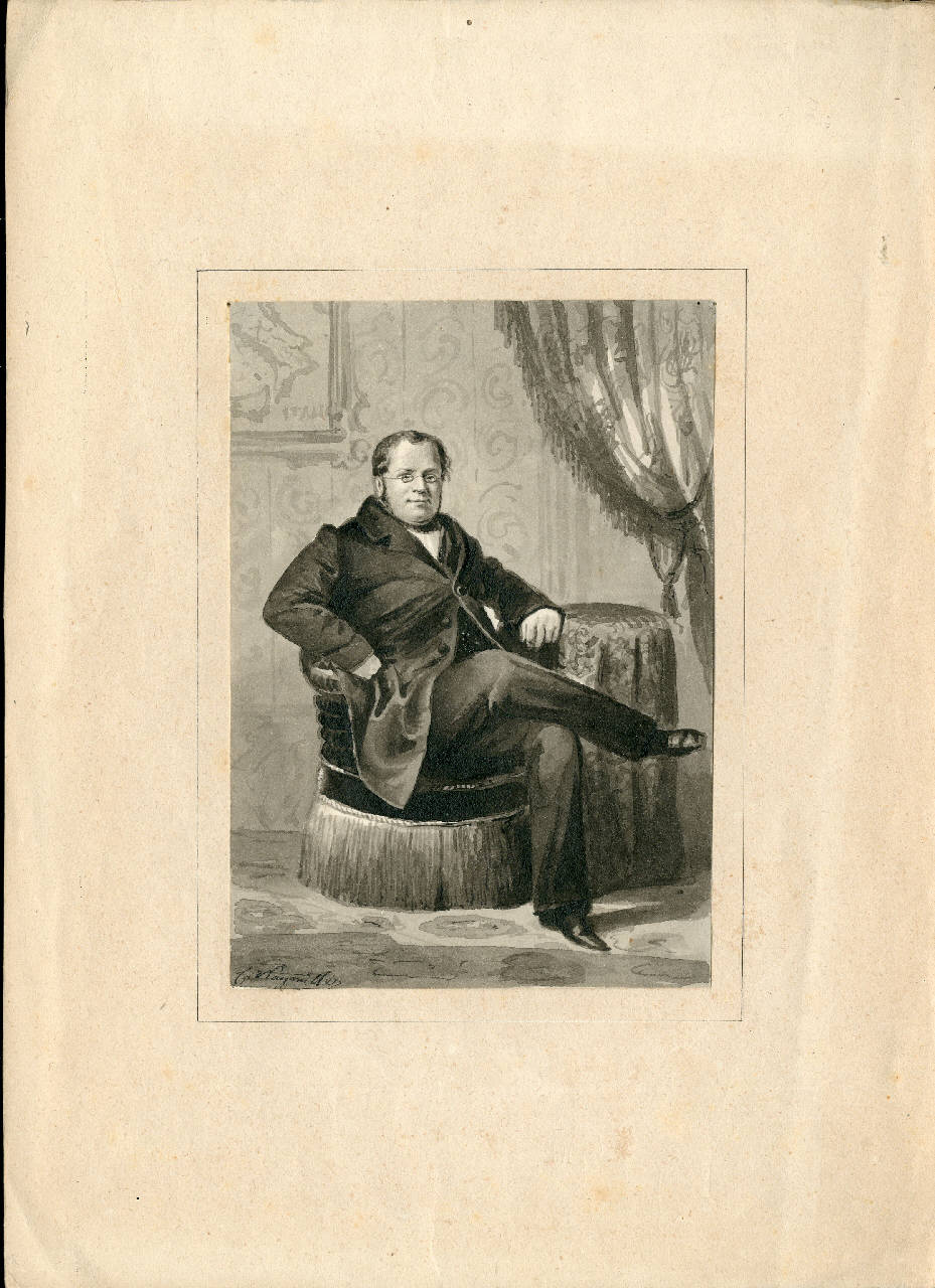 Ritratto di Cavour (disegno) di Naymiller, Carlo (seconda metà sec. XIX)