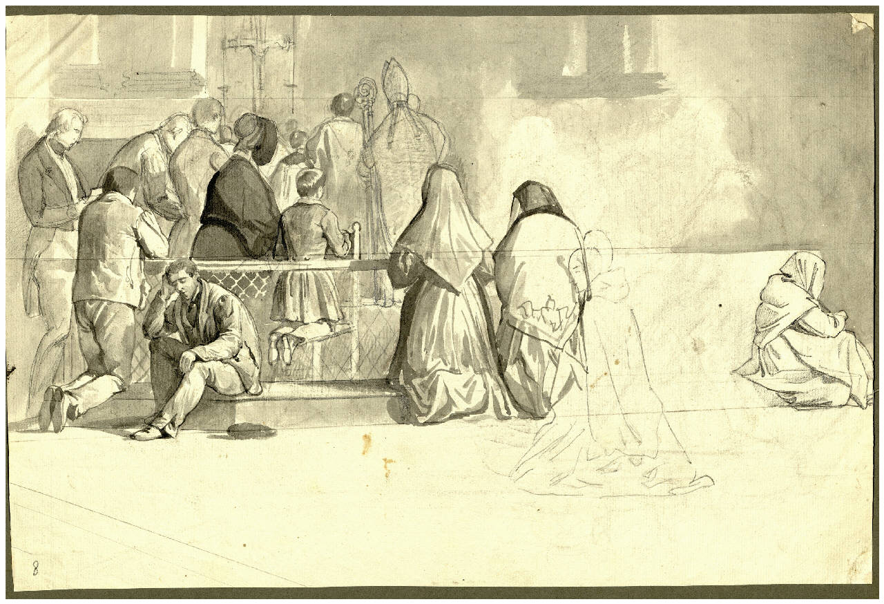 Preghiera, Preghiera (disegno) di Bisi, Luigi (metà sec. XIX)