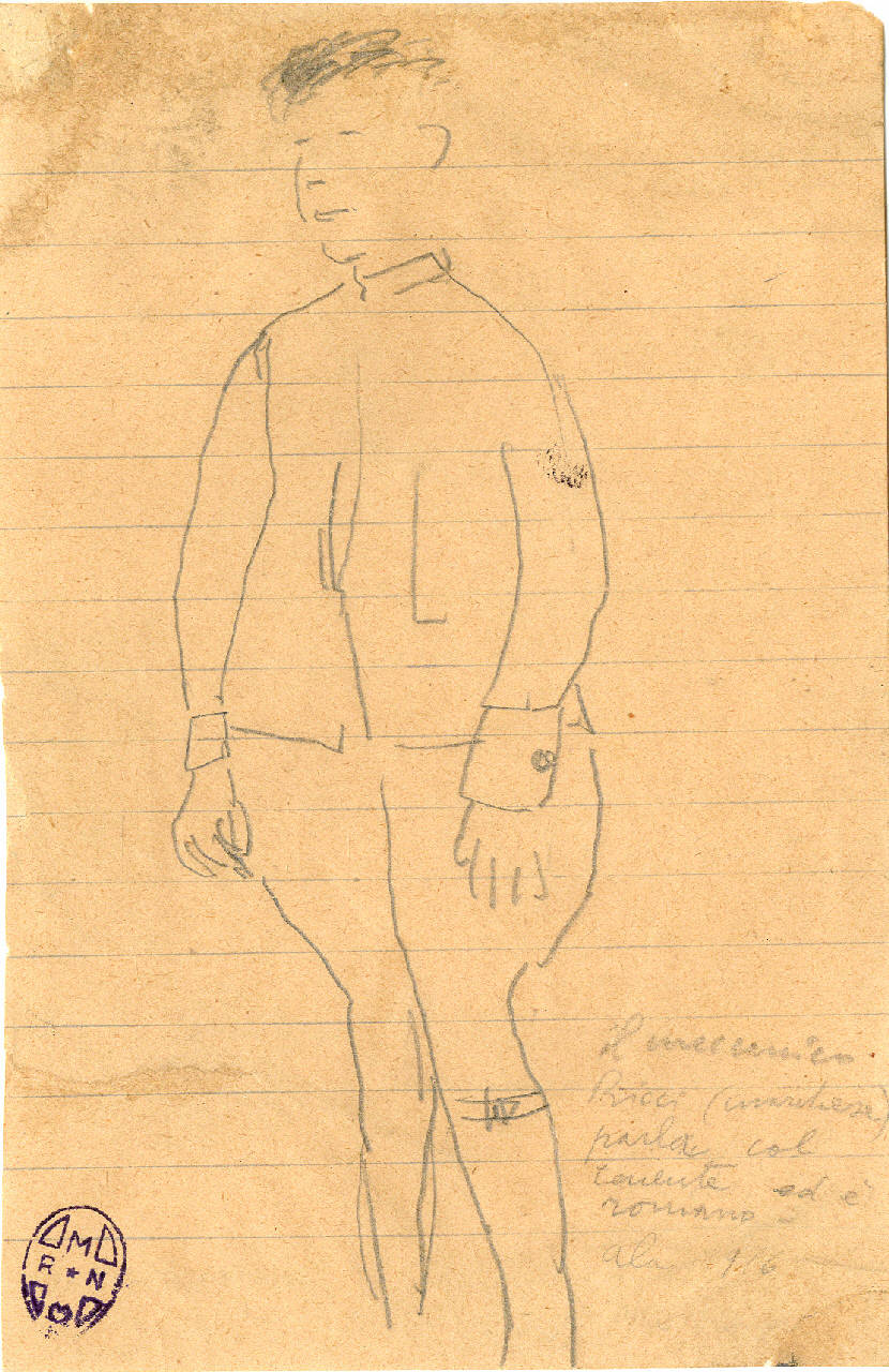 Il meccanico Ricci (disegno) di Cascella, Michele (sec. XX)