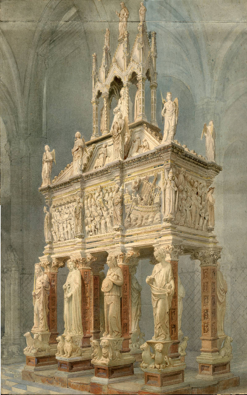 Tomba di San Pietro Martire, Tomba di San Pietro Martire (disegno) di Bisi, Luigi (sec. XIX)