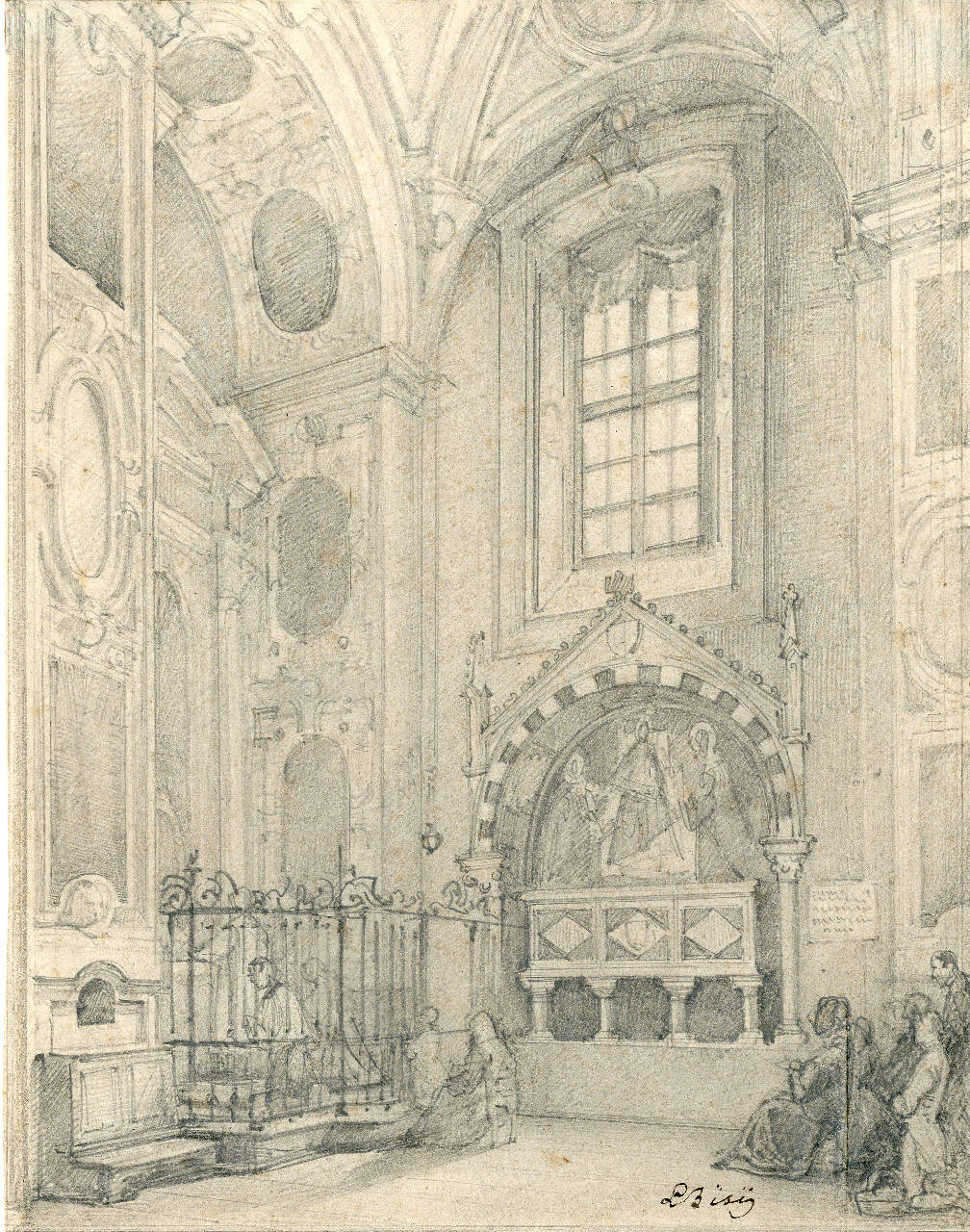 Cappella di Sant'Antonio in San Lorenzo, Cappella di Sant'Antonio in San Lorenzo (disegno) di Bisi, Luigi (sec. XIX)