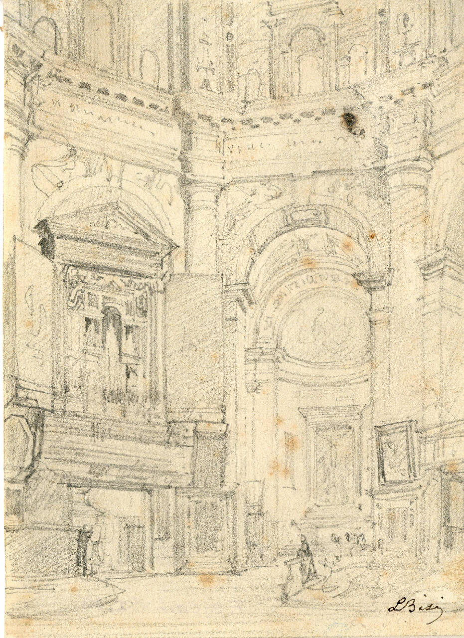 Interno della cupola della Passione, Interno della cupola della Passione (disegno) di Bisi, Luigi (sec. XIX)