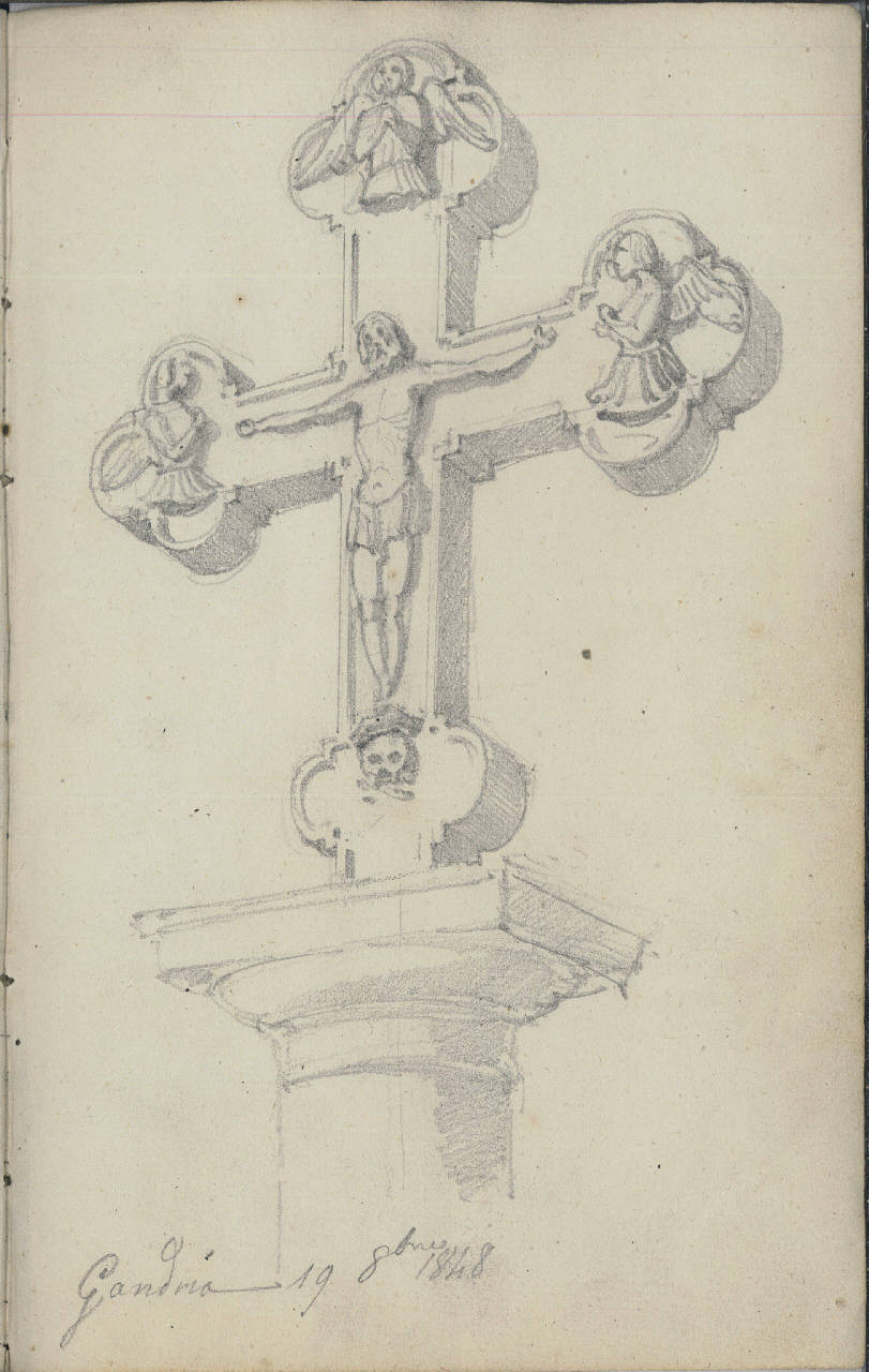 Gandria 19 8sto 1848, croce (disegno) di Bisi, Luigi (sec. XIX)