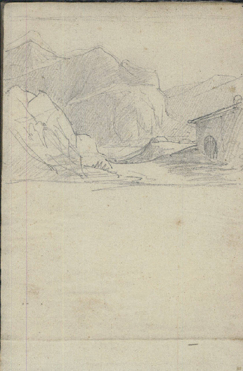 paesaggio (disegno) di Bisi, Luigi (sec. XIX)