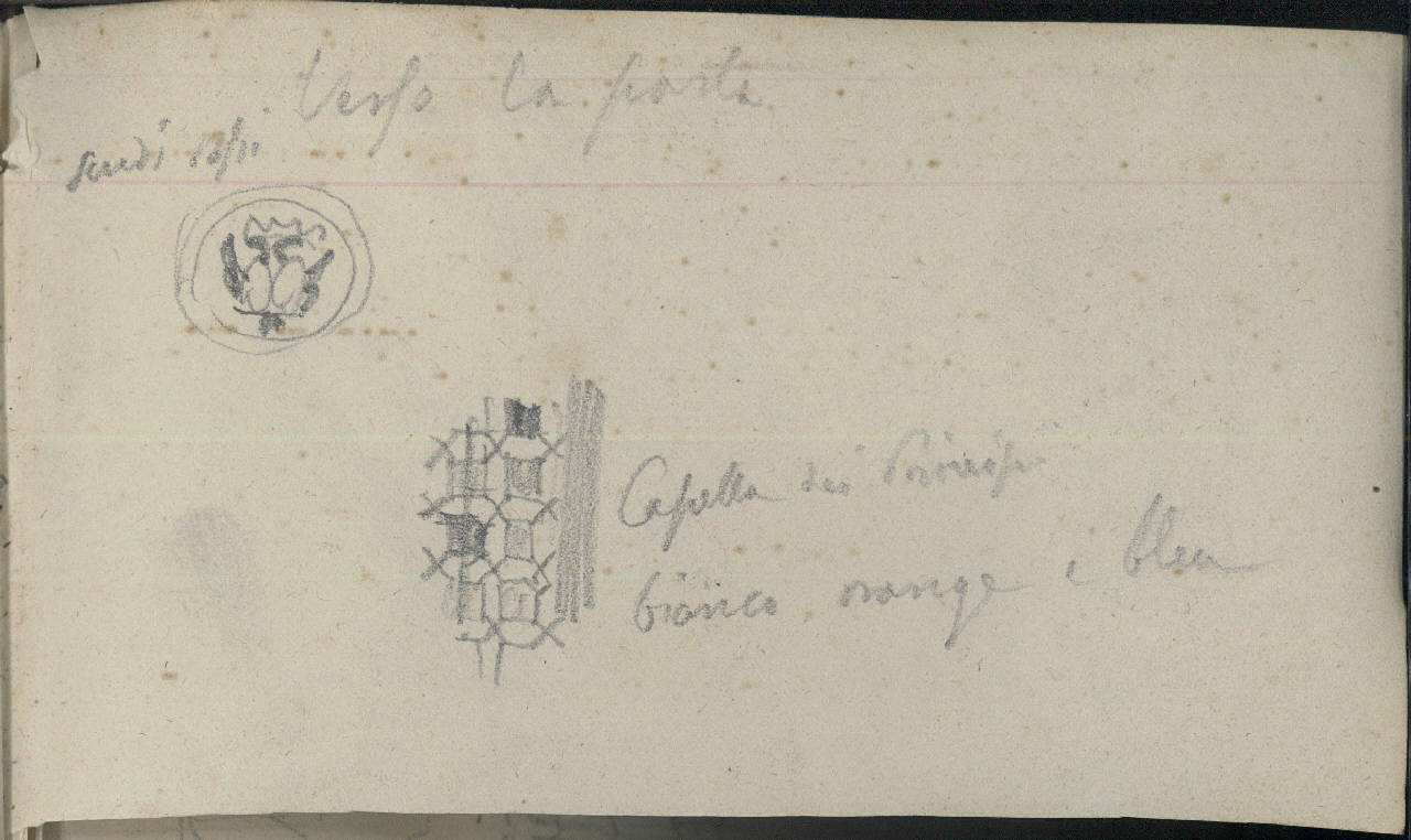 studio di elementi architettonici (disegno) di Bisi, Luigi (sec. XIX)