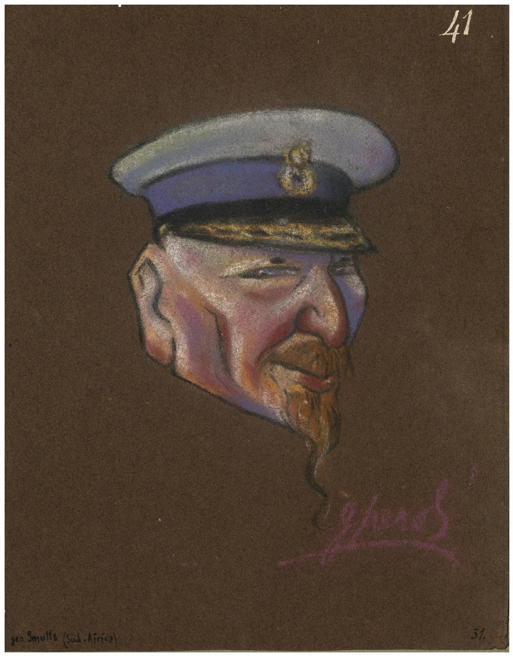 gen. Smutts (disegno) di Peroli, Gino (sec. XX)