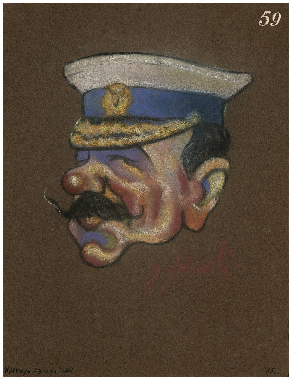 Maharajah of Bikanir (disegno) di Peroli, Gino (sec. XX)