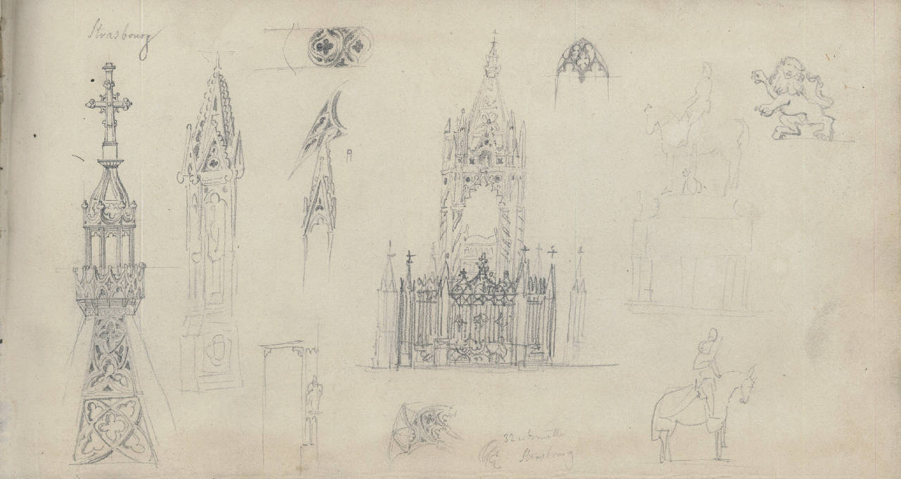 Strasbourg, architettura (disegno) di Bisi, Luigi (ca 1833 - ca 1833)