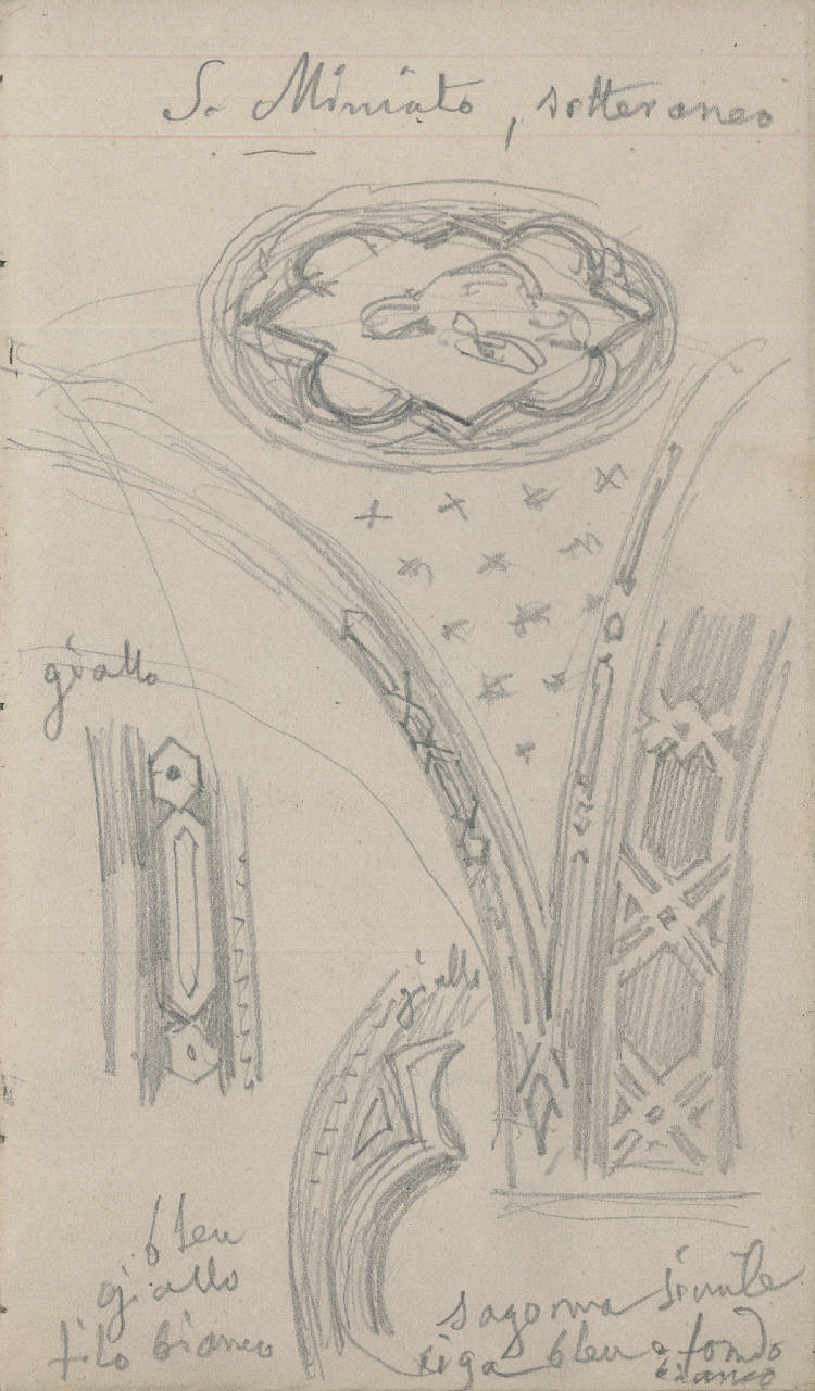 San Miniato, sotterraneo., architettura (disegno) di Bisi, Luigi (ca 1875 - ca 1875)
