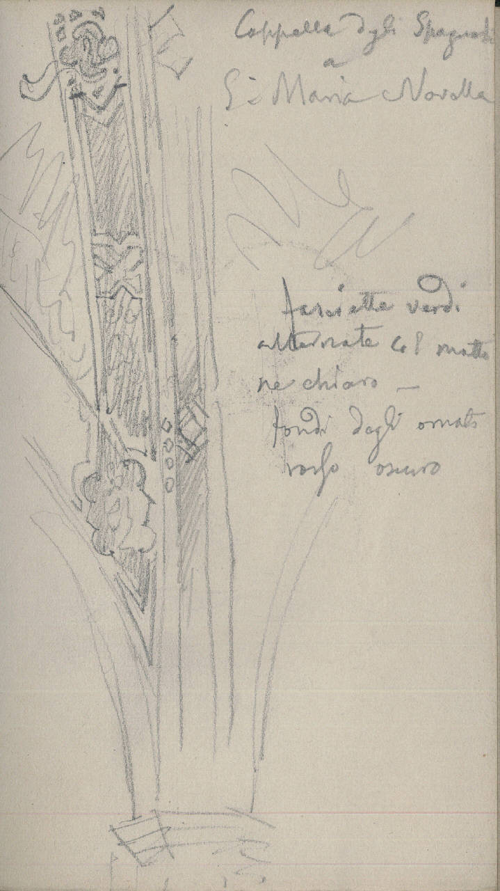 Cappella degli Spagnoli. S. Maria Novella. (disegno) di Bisi, Luigi (ca 1875 - ca 1875)