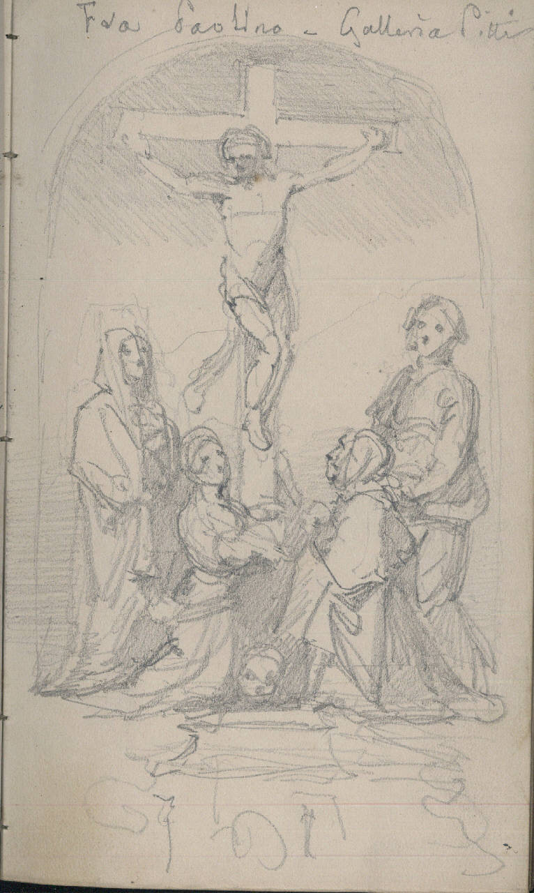 Fra Paolino- Galleria Pitti, crocifissione di Cristo (disegno) di Bisi, Luigi (ca 1875 - ca 1875)