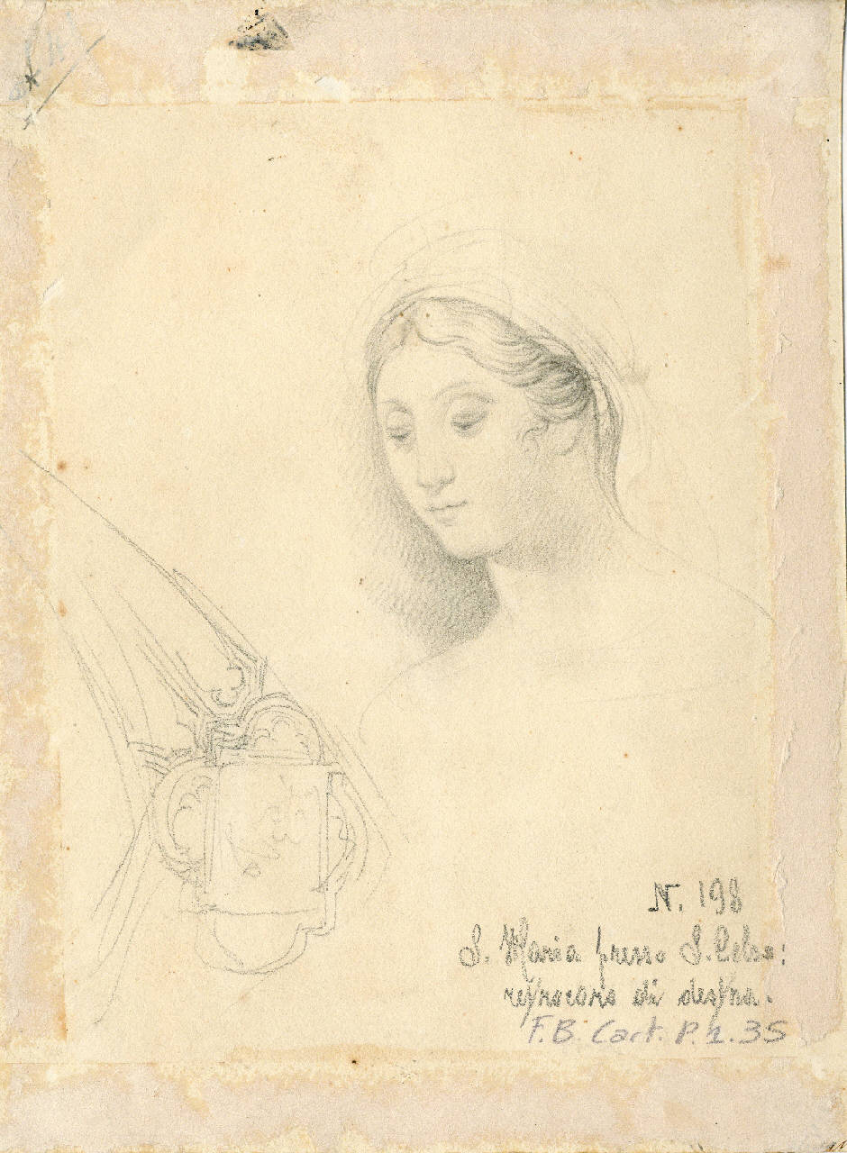 Santa Maria presso San Celso, retrocoro di destra, Santa Maria presso San Celso, retrocoro di destra (disegno) di Bisi, Luigi (metà sec. XIX)