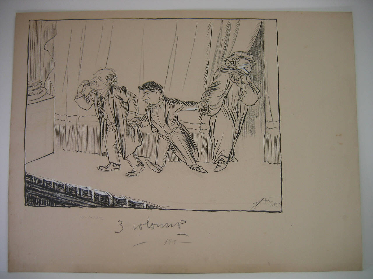 Il maestro serafin alla ribalta (disegno) di Mazza, Aldo (1912/01/14 - )