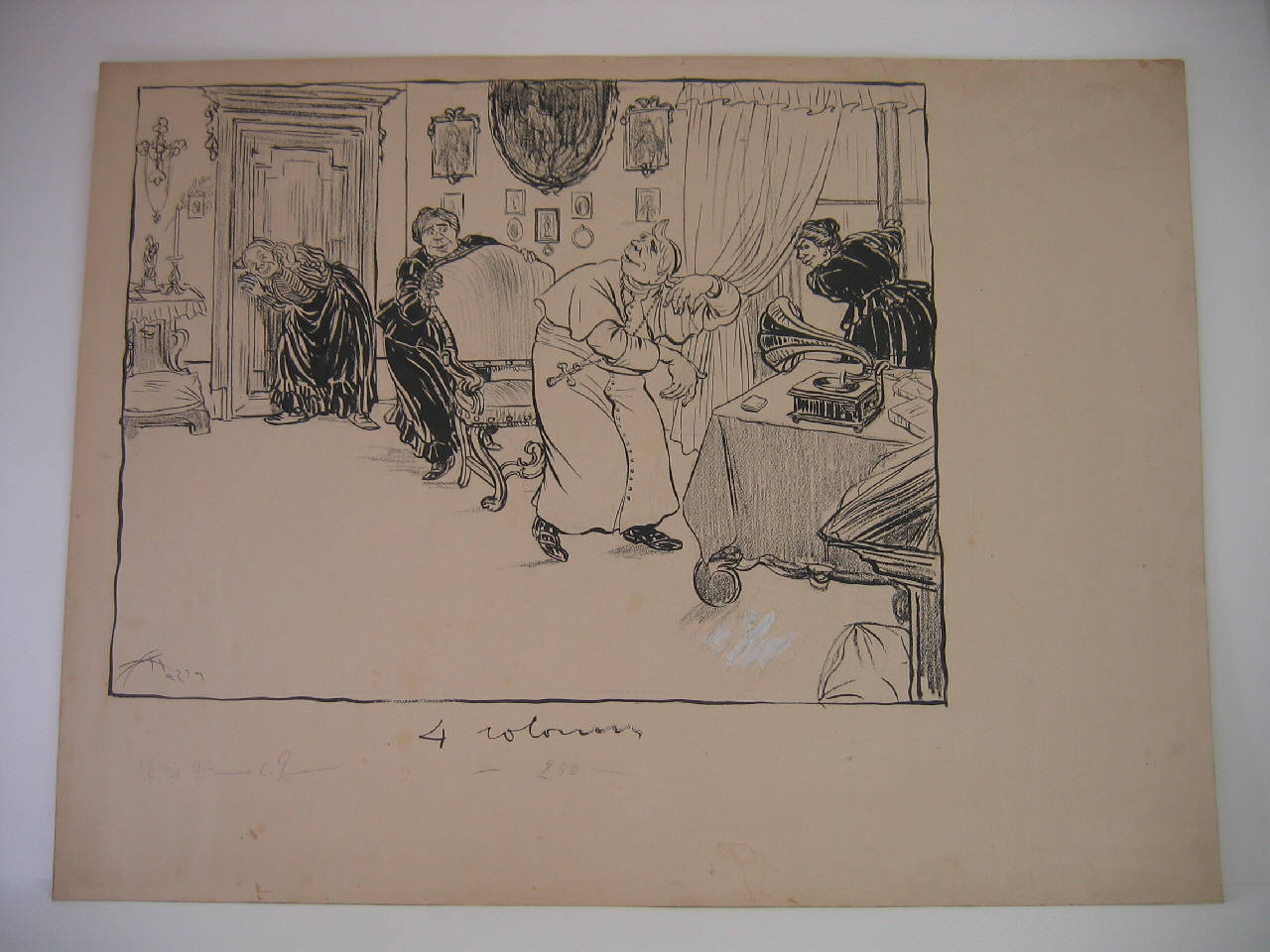 Il surrogato al telefono di "colui che detiene" (disegno) di Mazza, Aldo (1912/04/28 - )