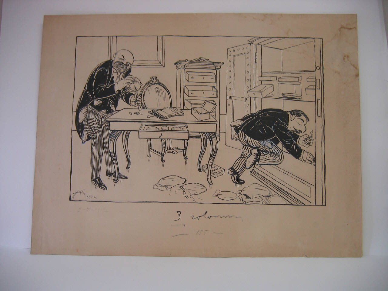 L'elargizione del comune agli espulsi dalla turchia (disegno) di Mazza, Aldo (1912/06/02 - )