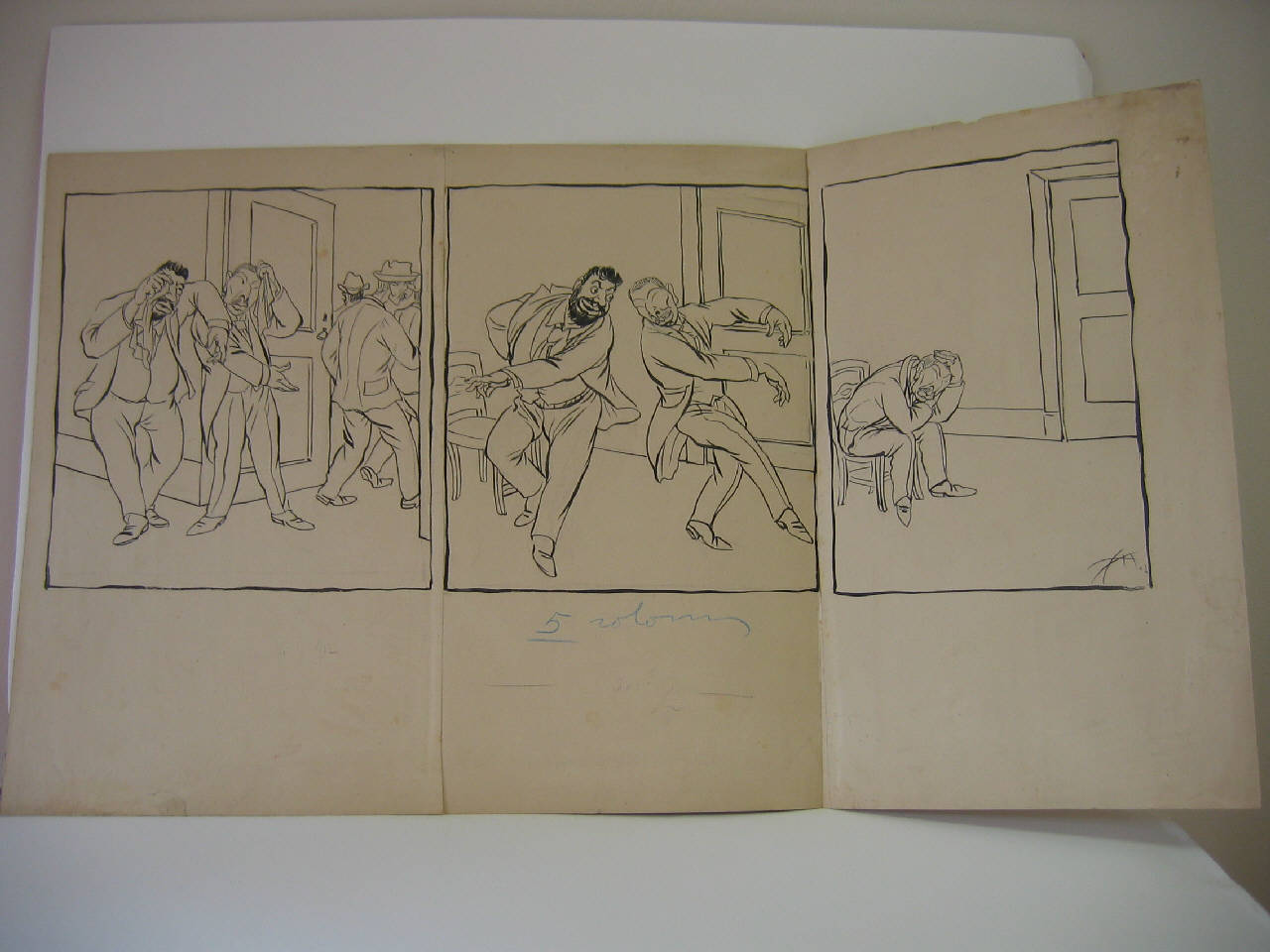 Suonatori e suonati (disegno) di Mazza, Aldo (1912/07/14 - )