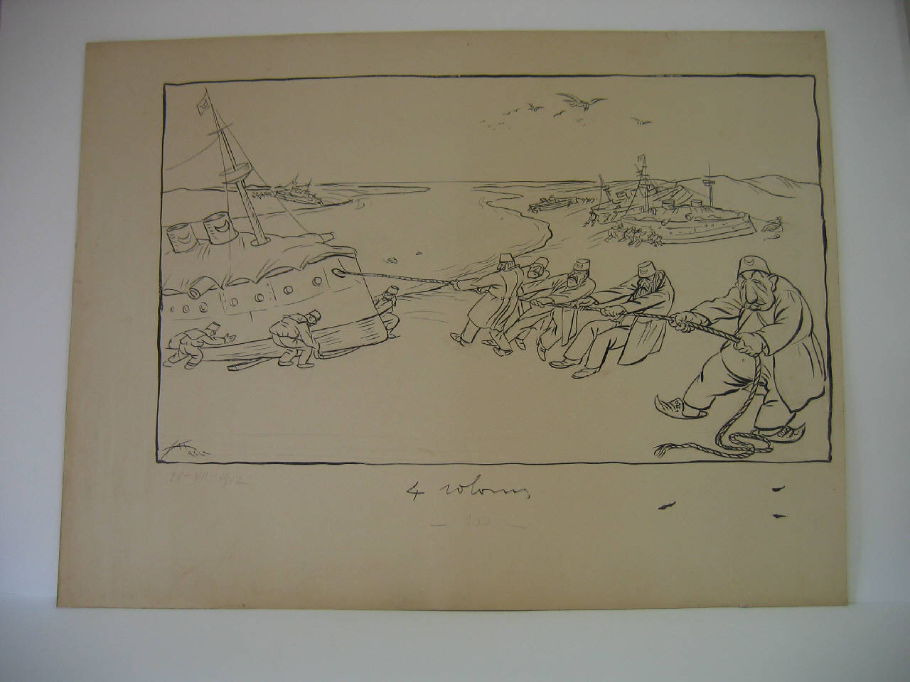 La flotta turca insommergibile (disegno) di Mazza, Aldo (1912/07/28 - )