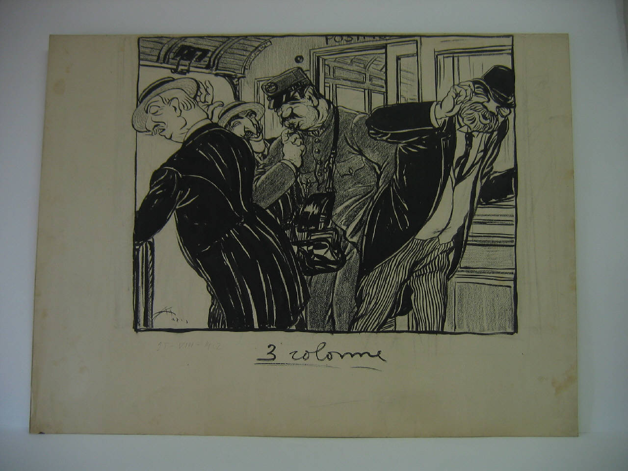 Sui tram di rimorchio (disegno) di Mazza, Aldo (1912/08/25 - )
