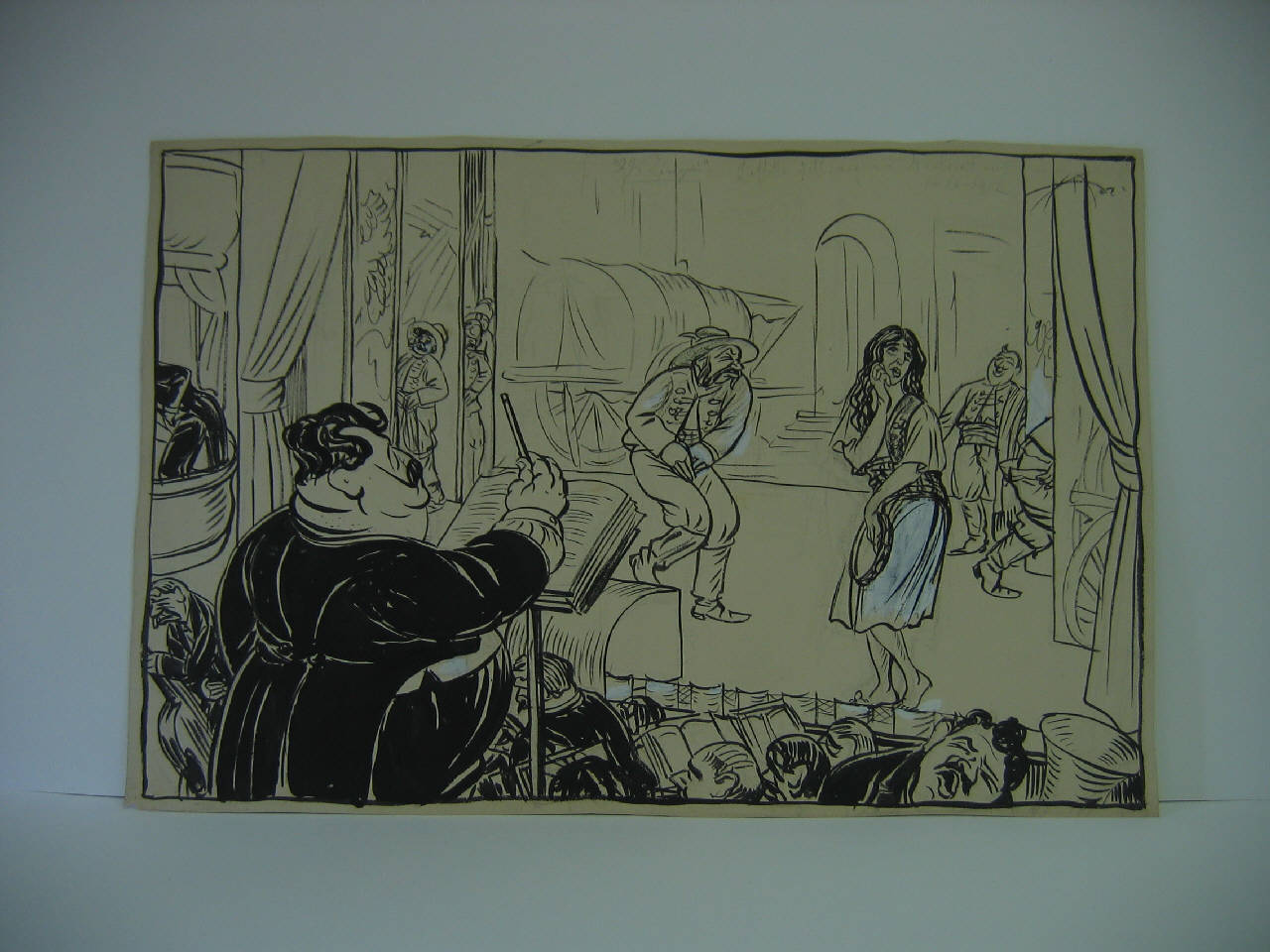 Le prove degli "zingari" a Montecatini (disegno) di Mazza, Aldo (1912/09/01 - )