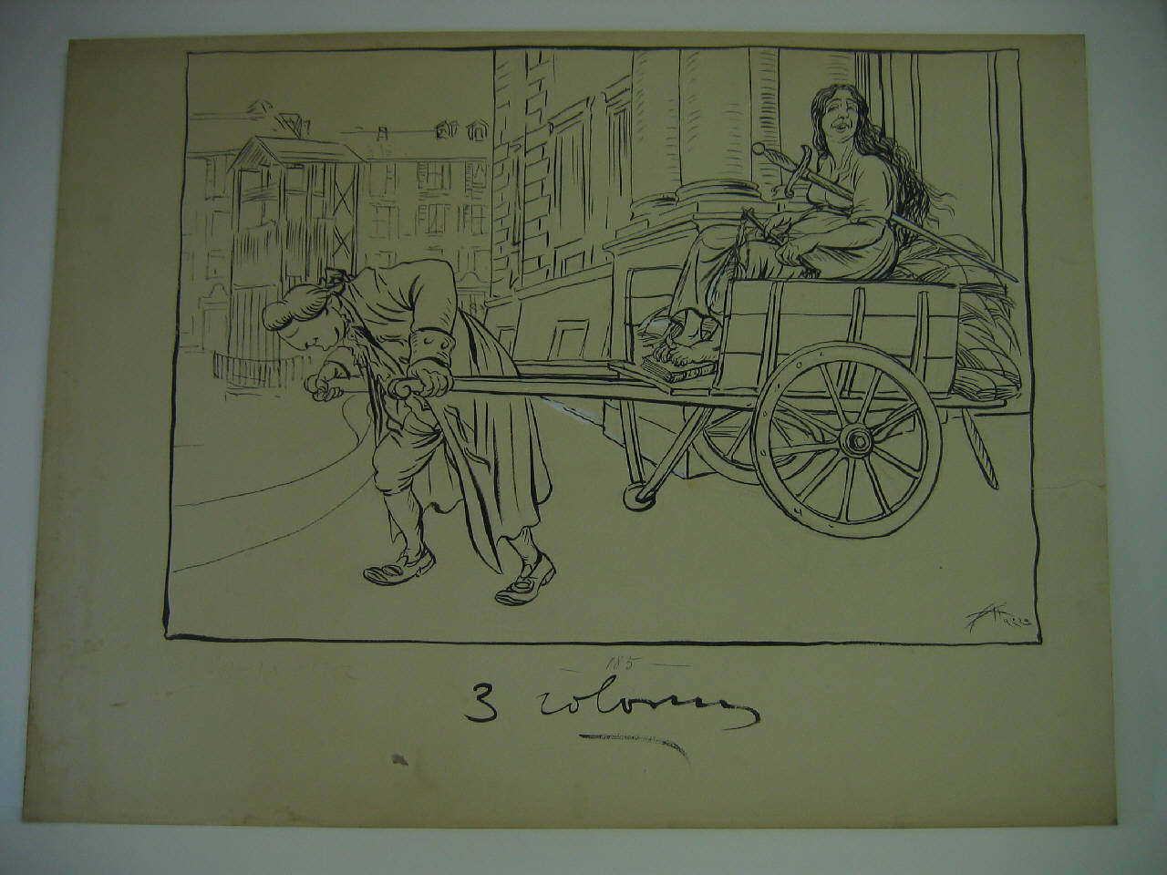 L'auspicato "San Michele" della giustizia (disegno) di Mazza, Aldo (1912/09/29 - )