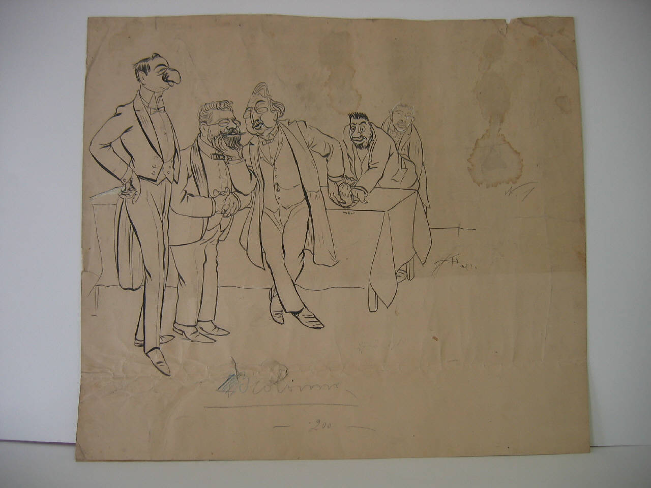 La politica degli amministratori moderati (disegno) di Mazza, Aldo (1910/02/27 - )