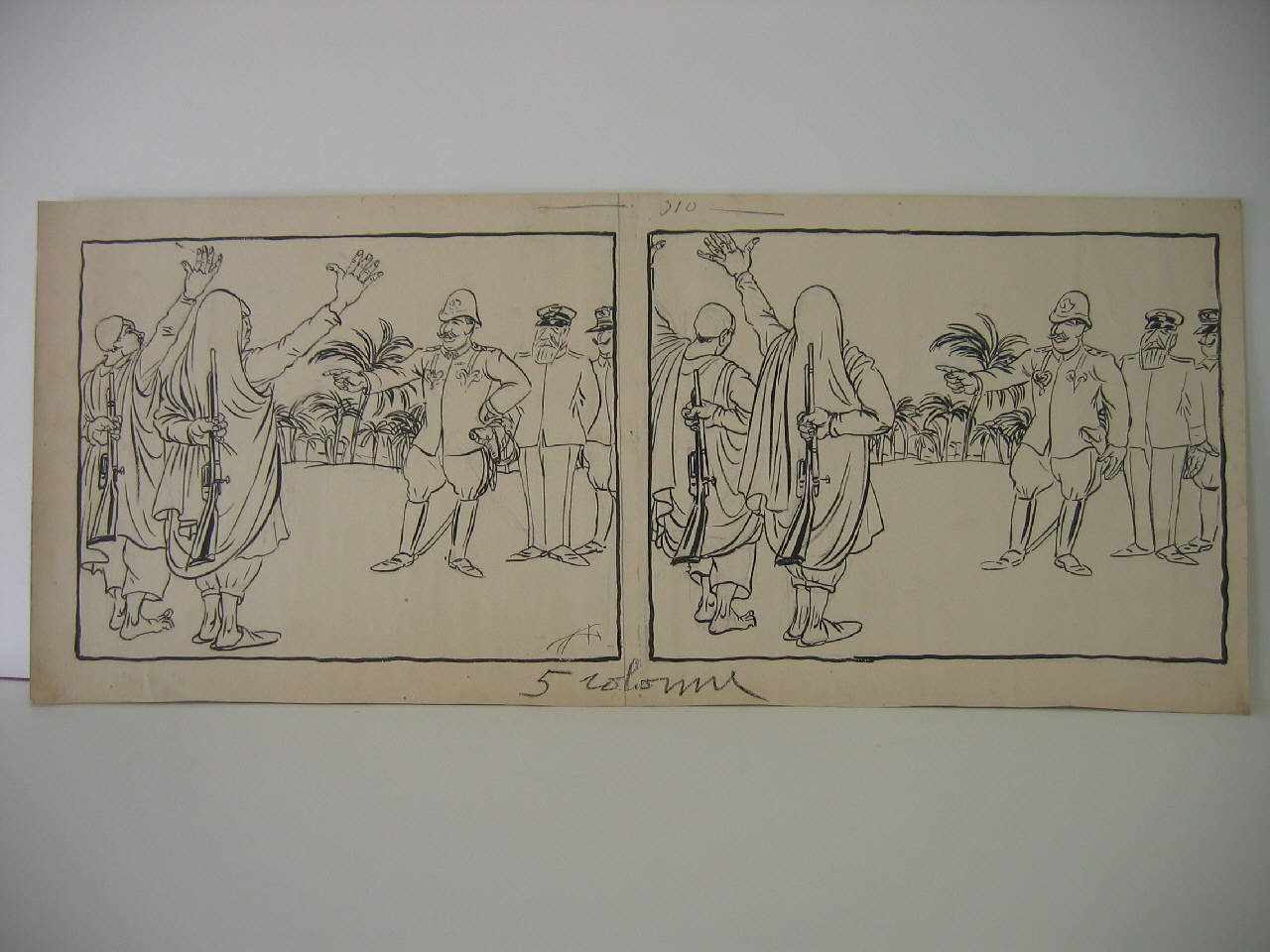 Come avvenne il primo disarmo degli arabi (disegno) di Mazza, Aldo (1911/10/29 - )