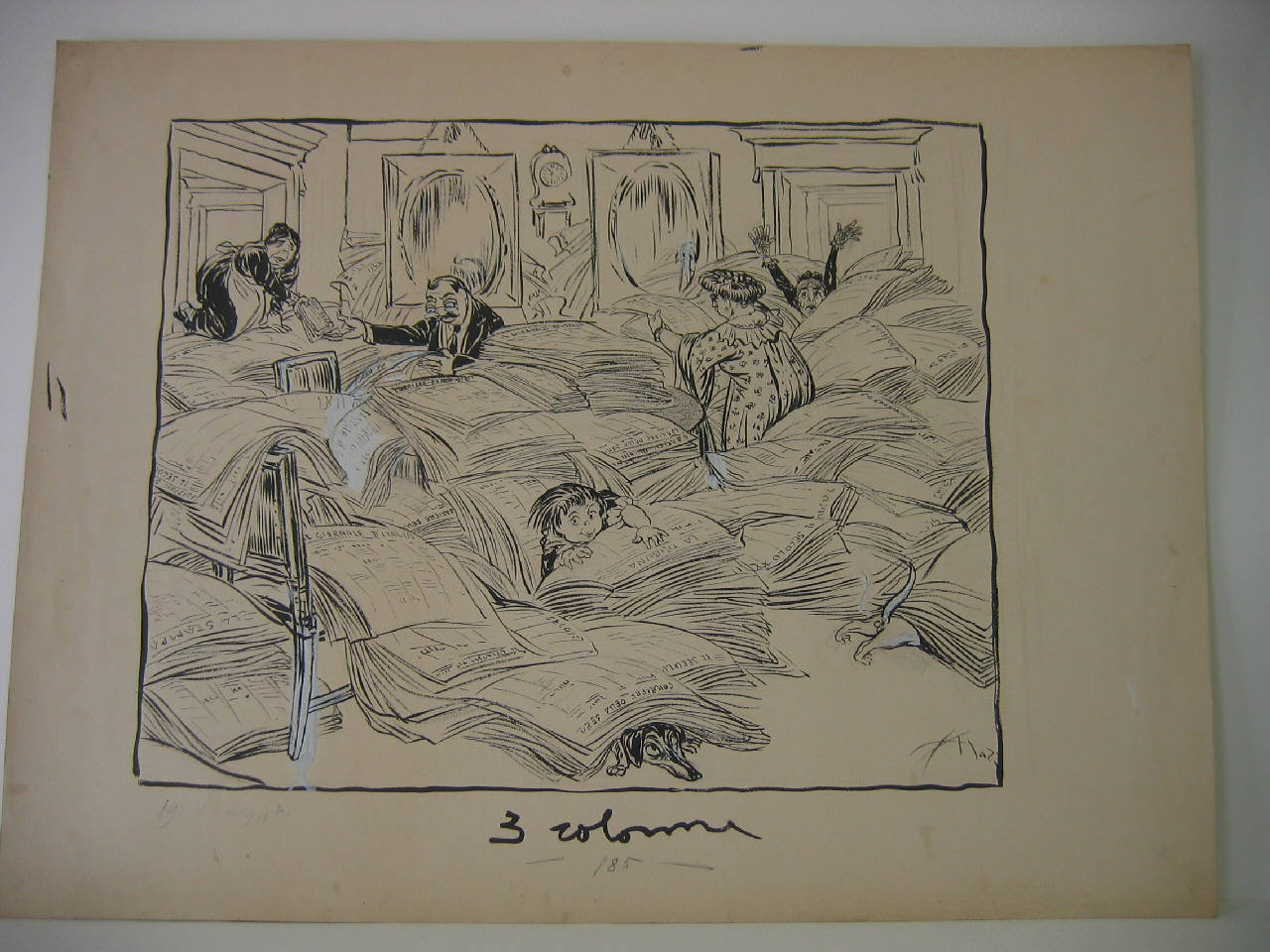 Le conseguenze delle guerra. (disegno) di Mazza, Aldo (1911/11/19 - )