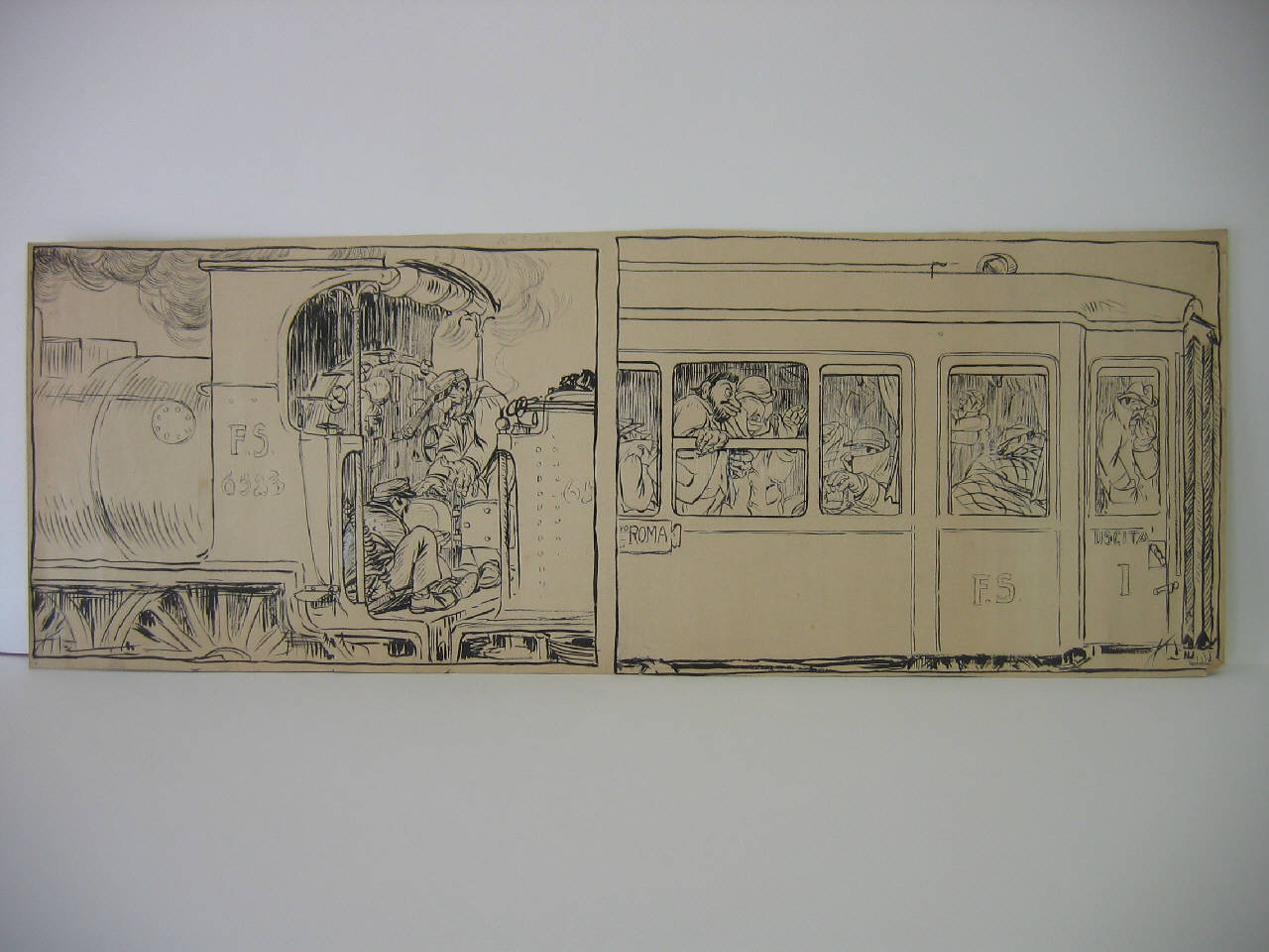 Il servizio ferroviario di stato. (disegno) di Mazza, Aldo (1907/02/10 - )