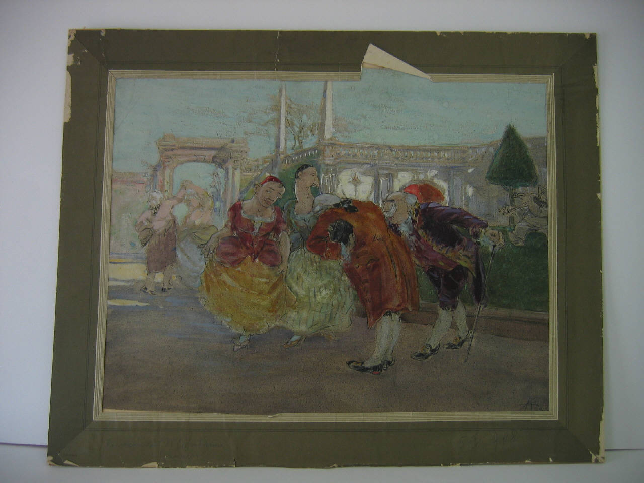 Il minuetto di capodanno fra le autorità cittadine. (disegno) di Mazza, Aldo (1908/01/05 - )