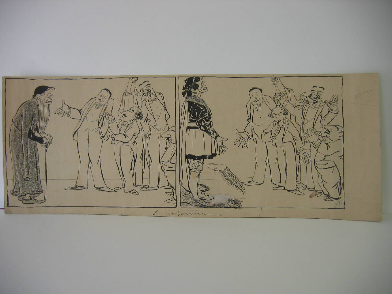 1) Prima del Pelleas. 2) Dopo il Melissanda. (disegno) di Mazza, Aldo (1908/04/19 - )