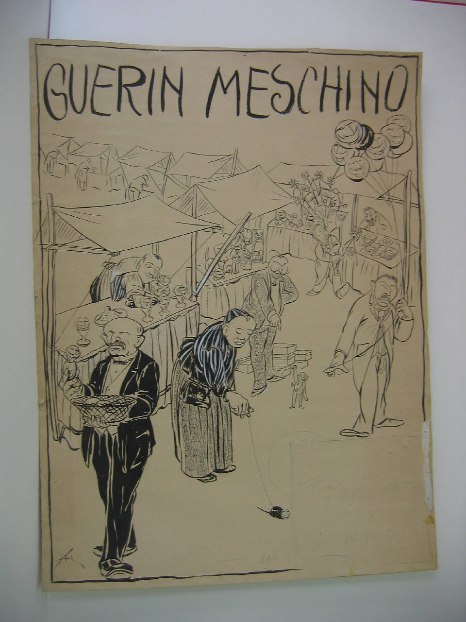 ALLA FIERA DELLE ELEZIONI COMUNALI. (disegno) di Mazza, Aldo (1908/06/14 - )