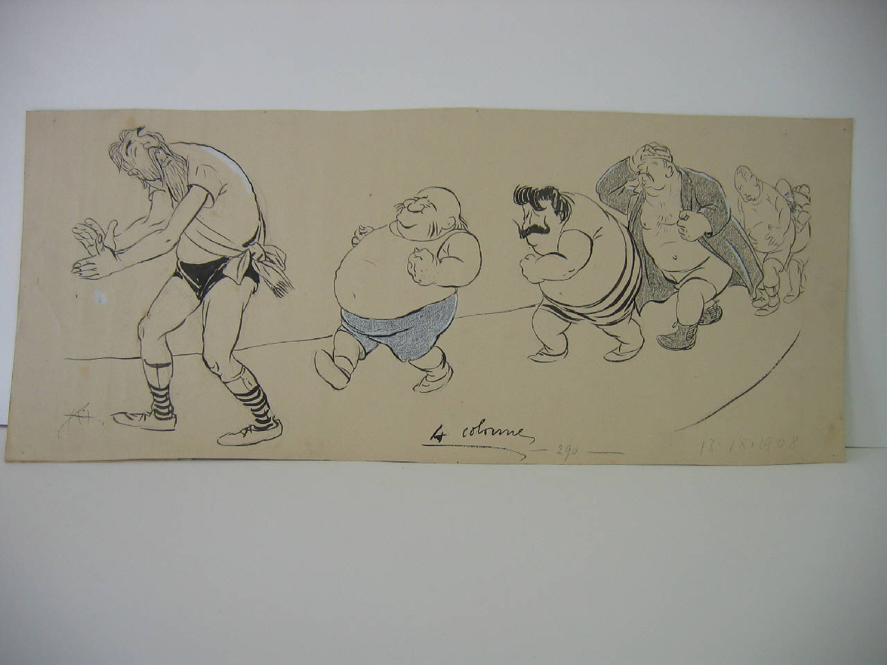 LA MARATONA MILANESE. (disegno) di Mazza, Aldo (1908/09/13 - )