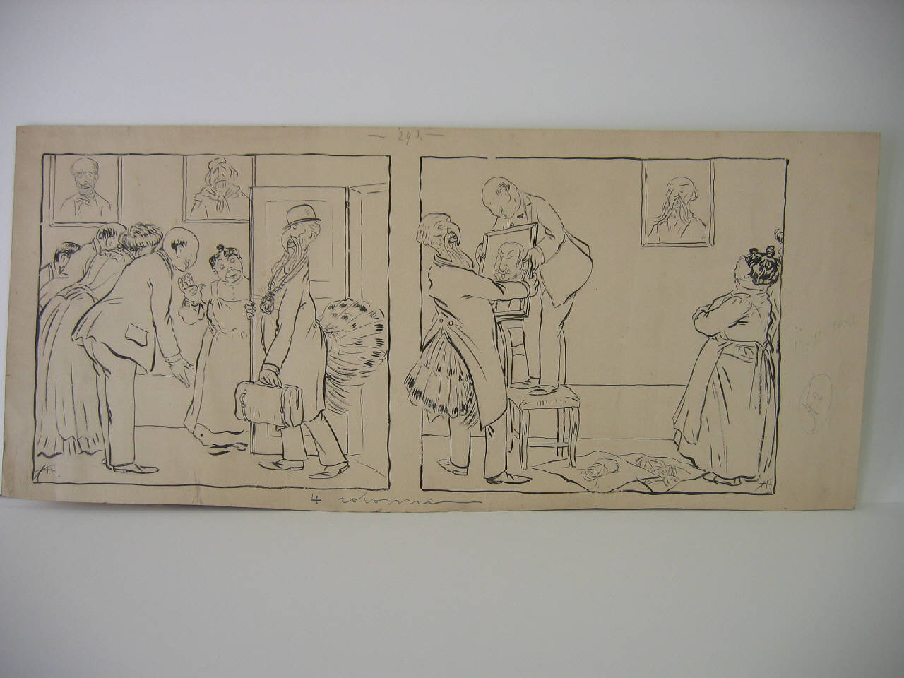 IL RITORNO IN FAMIGLIA DEL NUOVO COLLARE.( Modificazioni decorative. (disegno) di Mazza, Aldo (1909/02/14 - )