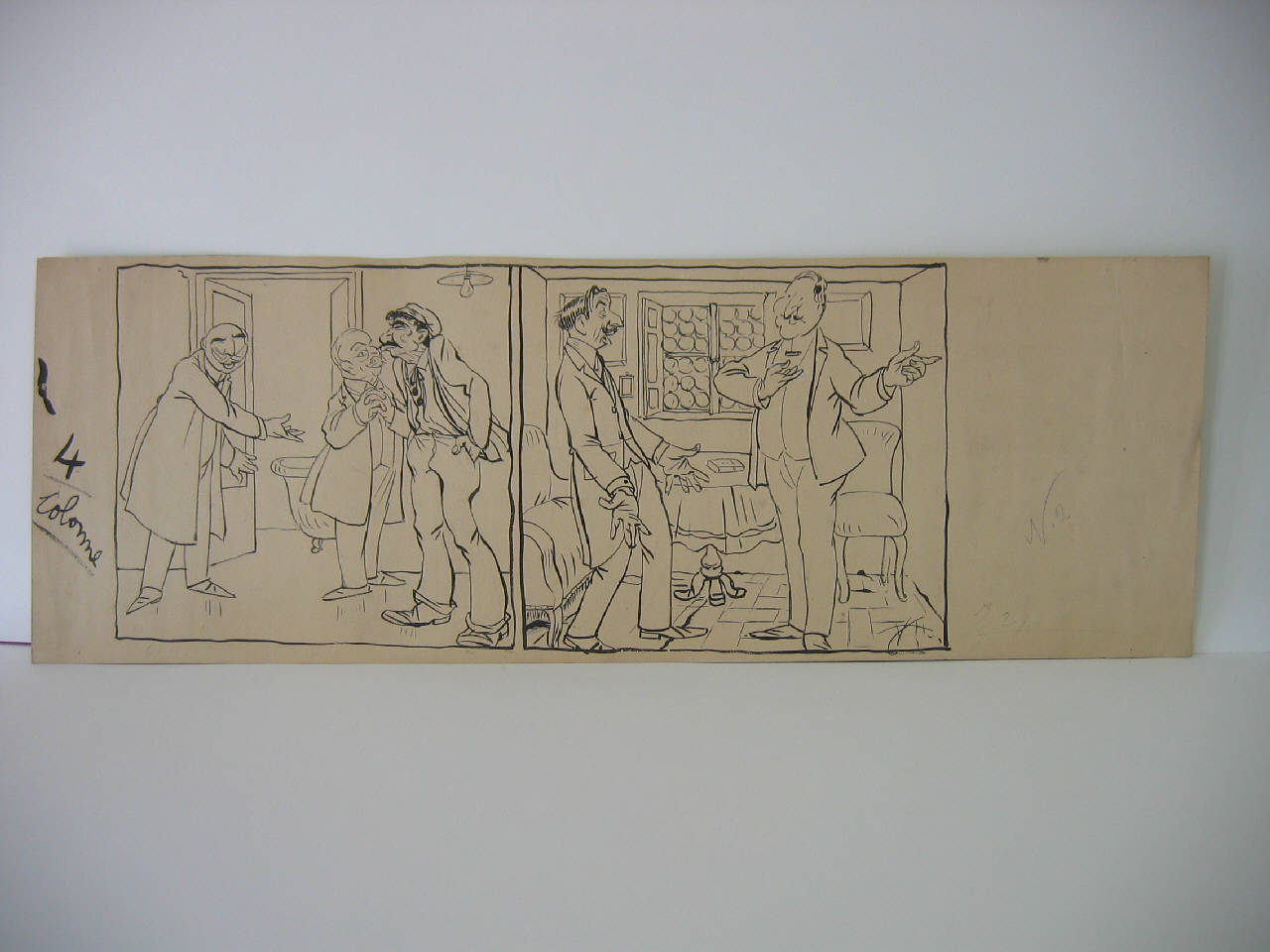 LA QUESTIONE DEGLI ALLOGGI. (disegno) di Mazza, Aldo (1909/04/04 - )