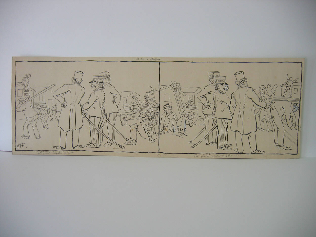 IL RE A MESSINA. (disegno) di Mazza, Aldo (1909/04/11 - )