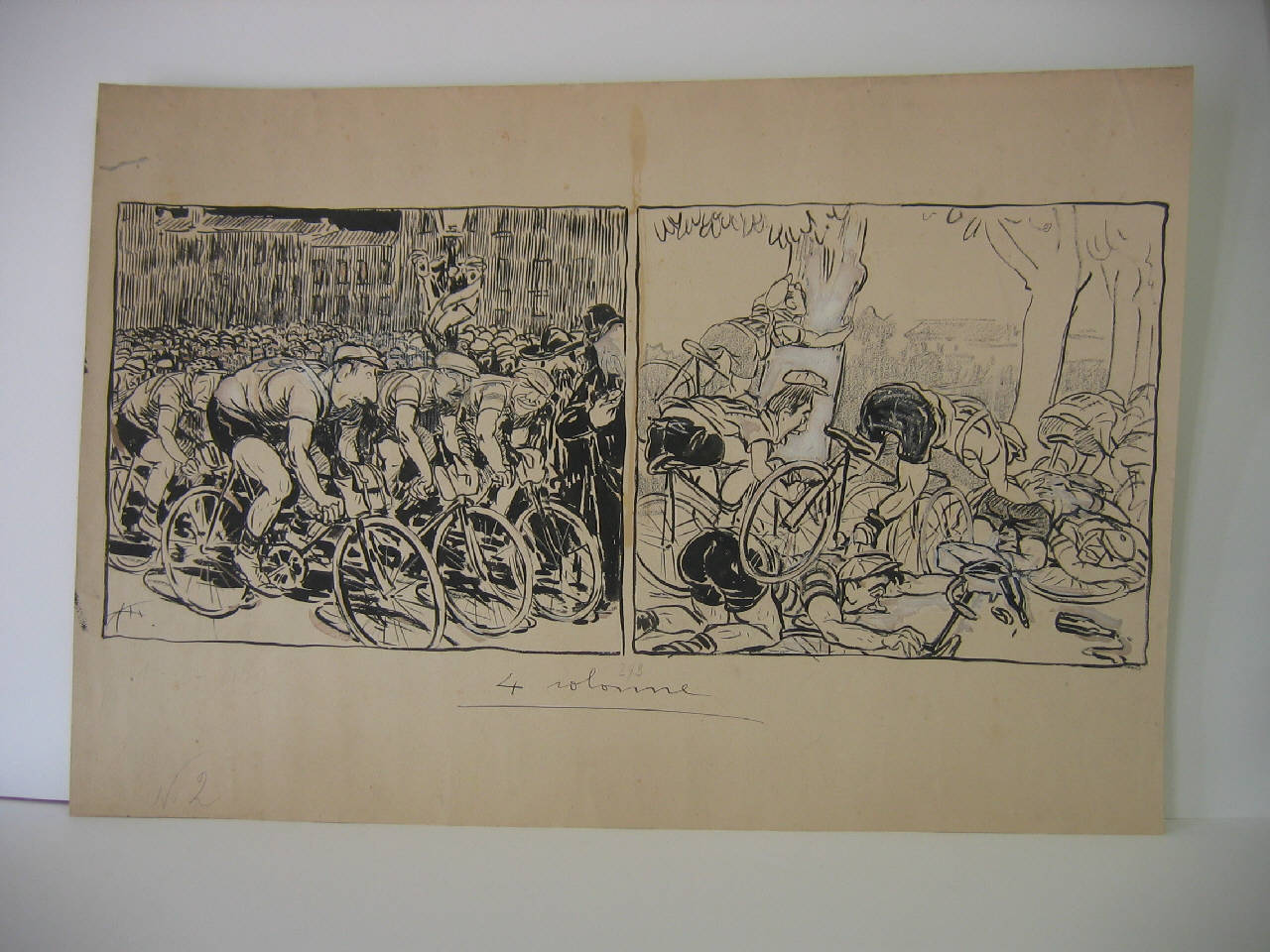 IL GIRO D'ITALIA. (disegno) di Mazza, Aldo (1909/05/16 - )