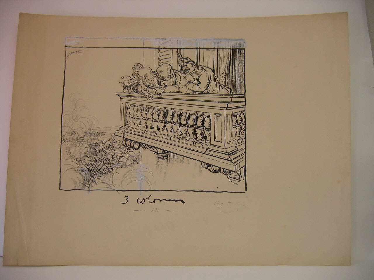 LA GUERRA BALCANICA E LE POTENZE. (disegno) di Mazza, Aldo (1913/02/16 - )