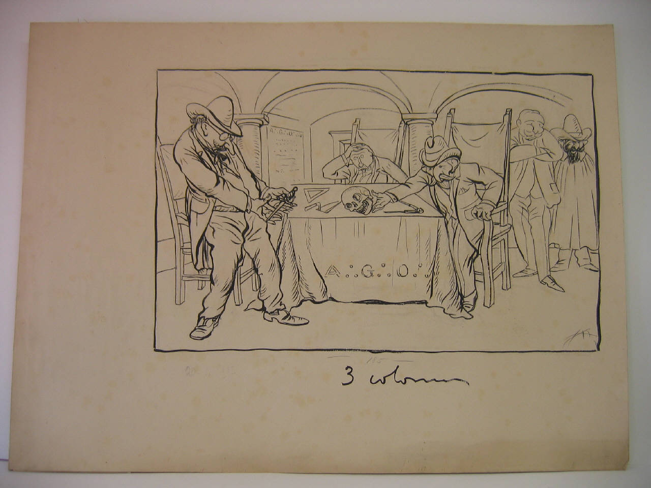 LA NUOVA CAMPAGNA ANTIMASSONICA. (disegno) di Mazza, Aldo (1913/04/20 - )