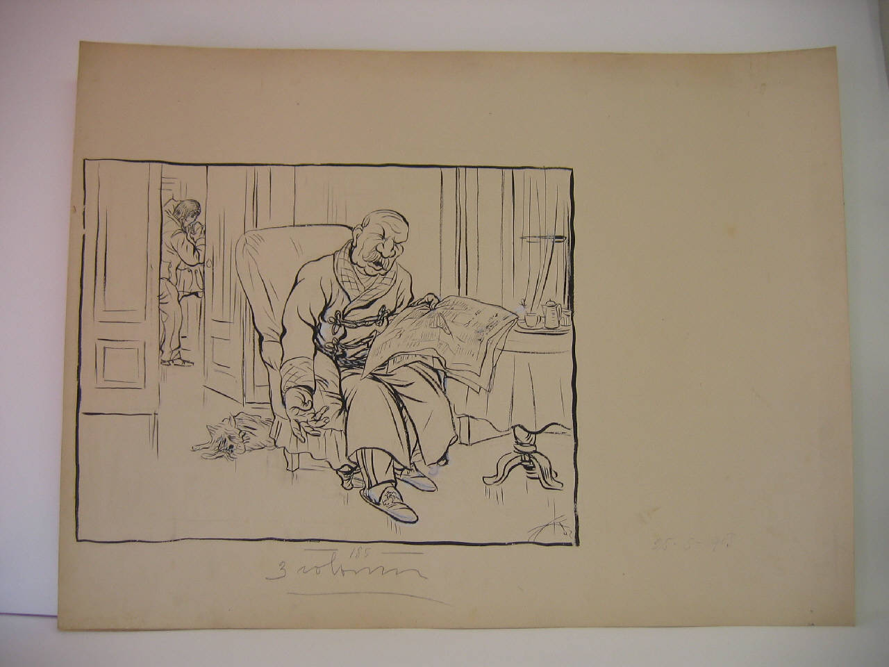 CANEVA E LE NOTIZIE DI ETTANGI. (disegno) di Mazza, Aldo (1913/05/25 - )