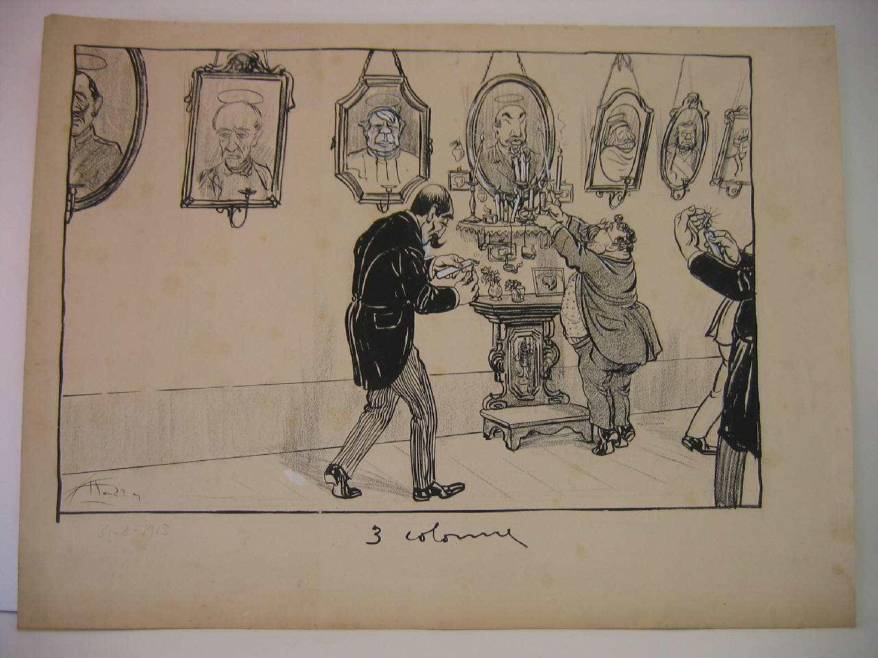 LA NOVENA PER LE ELEZIONI. (disegno) di Mazza, Aldo (1913/08/31 - )