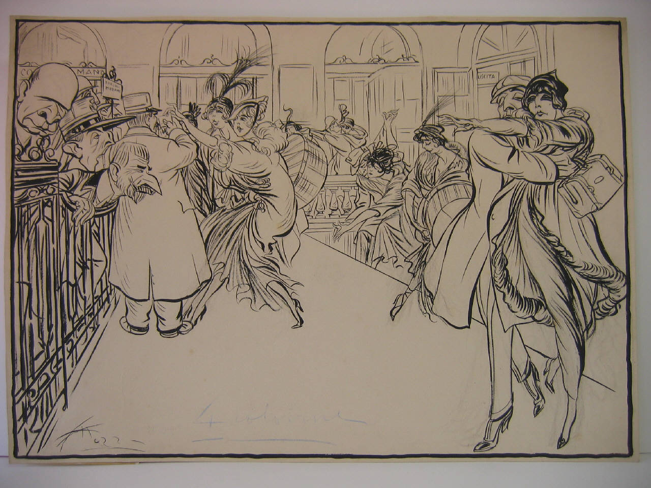 LA PROPAGANDA FRANCESE. (disegno) di Mazza, Aldo (1915/02/21 - )