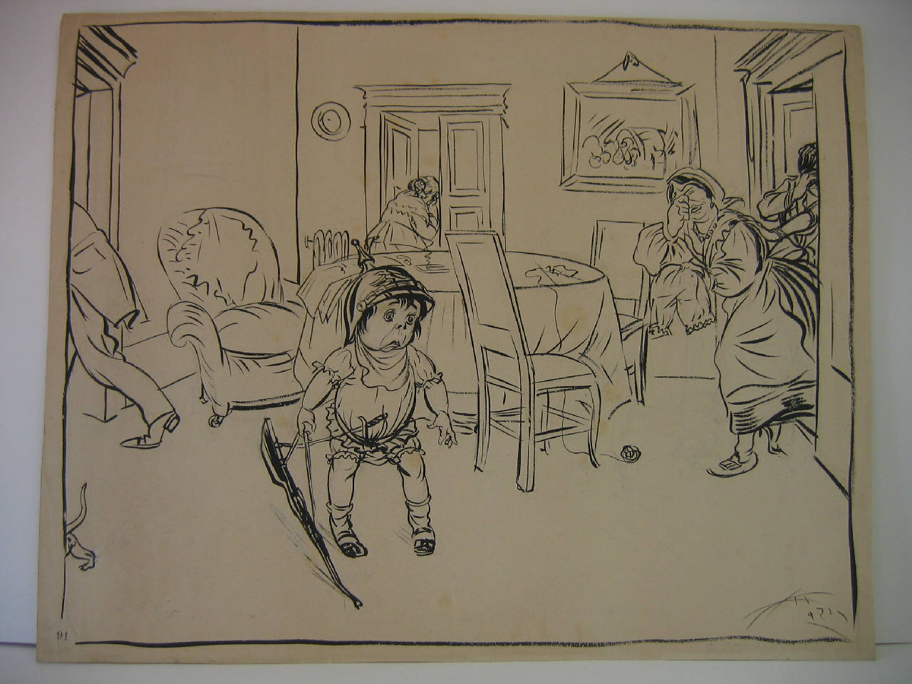 I GAS METIFICI IN FAMIGLIA. (disegno) di Mazza, Aldo (1915/05/02 - )