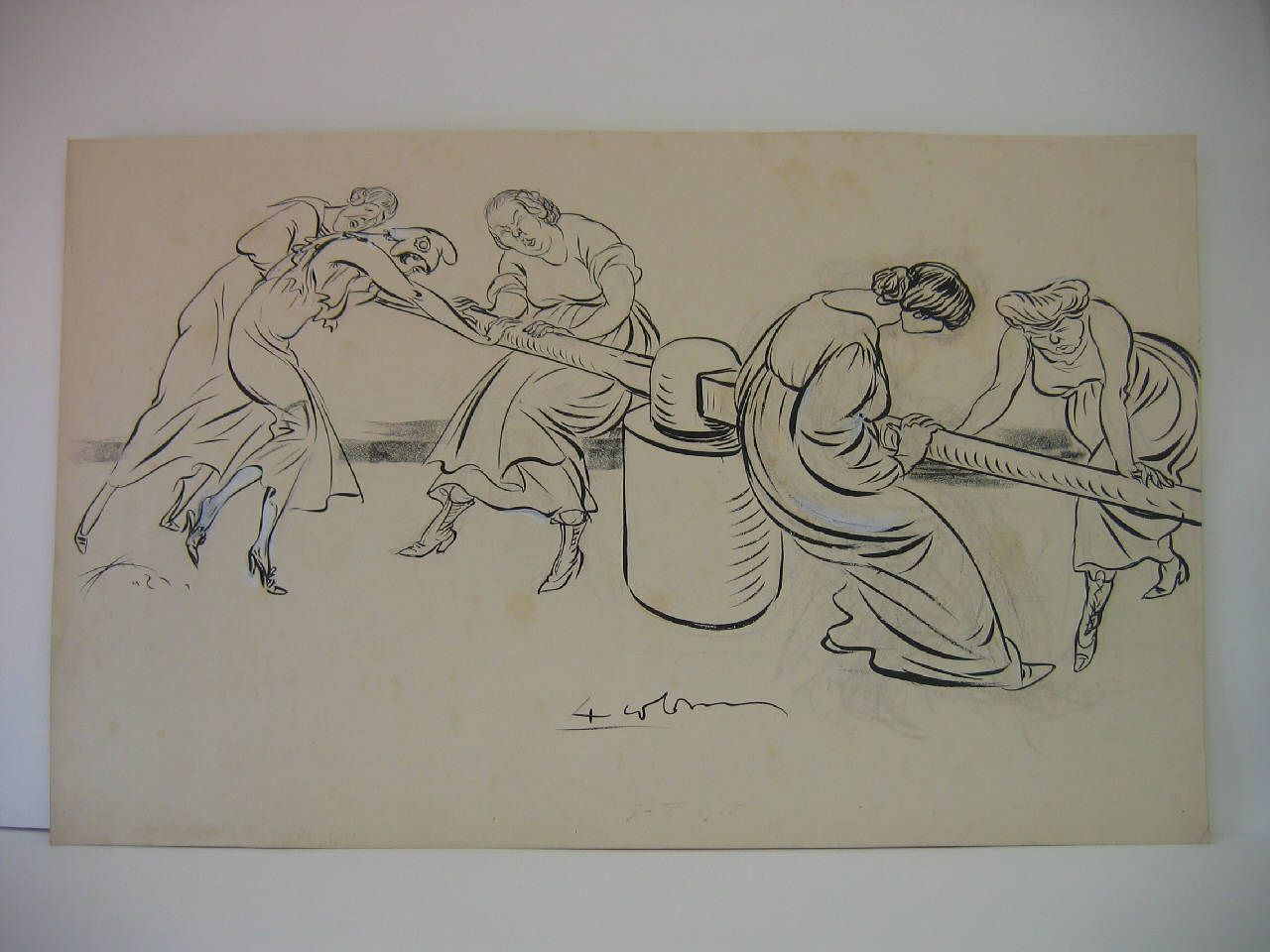 LE DUE FRONTI DEL TEATRO DELLA GUERRA. (disegno) di Mazza, Aldo (1915/05/09 - )