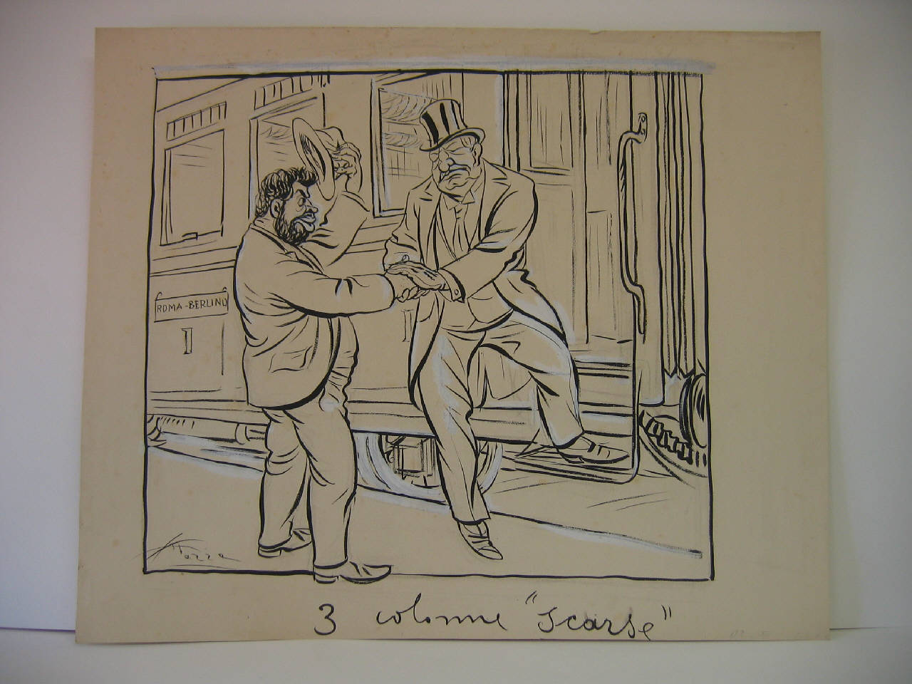 LA PARTENZA DI BULOW. (disegno) di Mazza, Aldo (1915/05/23 - )